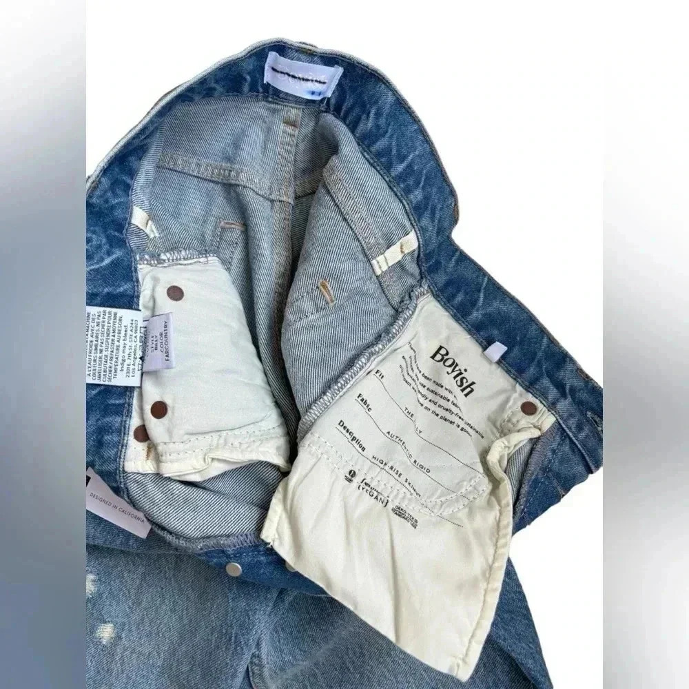 Boyish The Billy High Rise Skinny Far Country style 101031-24 size 24 Distressed - Picture 3 of 10